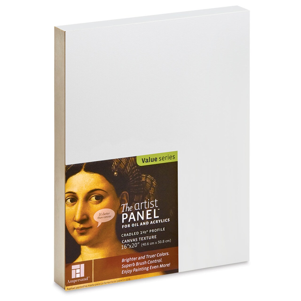 Ampersand Value Series Artist Panel - Textured, 9" x 12", 1-1/2" Cradle